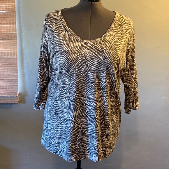 Relativity Scoop Neck 3/4 Sleeve T-Shirt * 2X - Picture 14 of 14